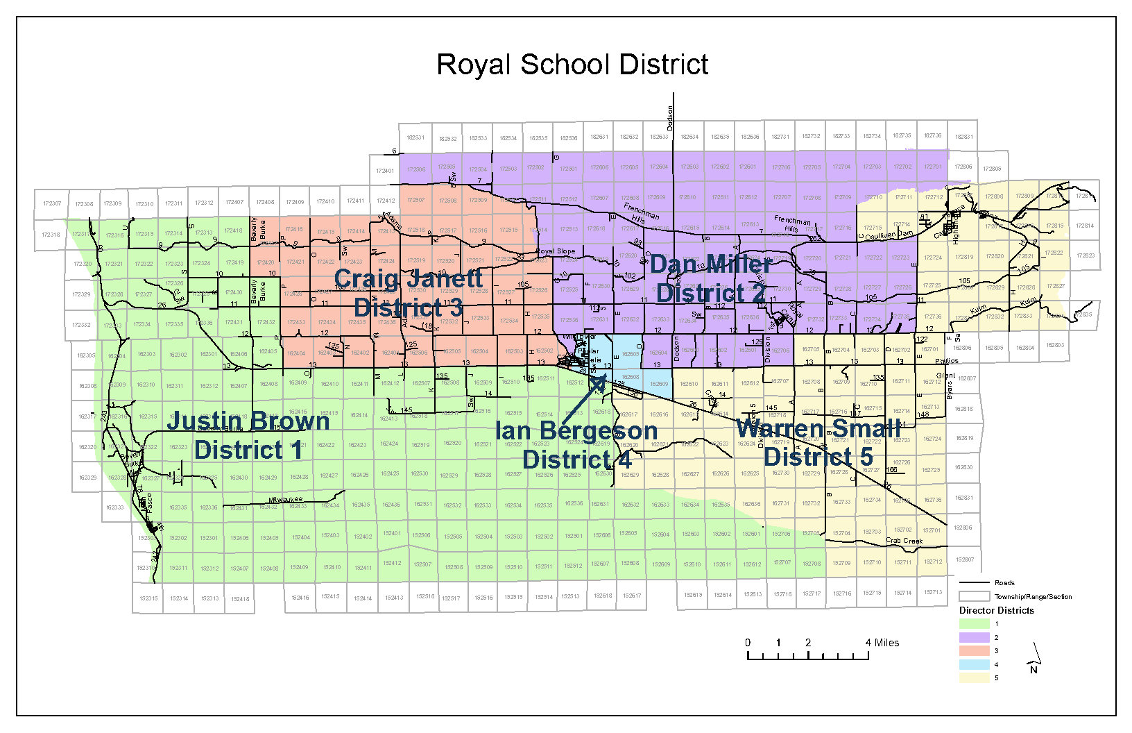 Board boundaries map