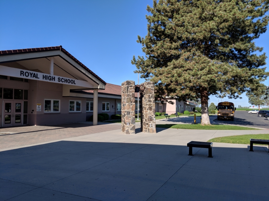 Royal high school building front Royal high school building front