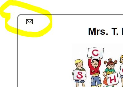 Screenshot of envelope icon on E Board