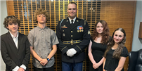 Rocky Point Middle School students and principal at Tomb of the Unknown Soldier ceremony. thumbnail258832