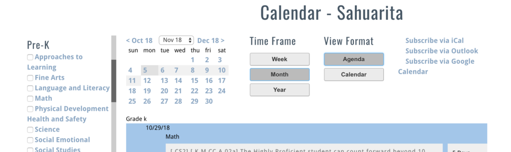 Beyond Textbooks Calendar Preview