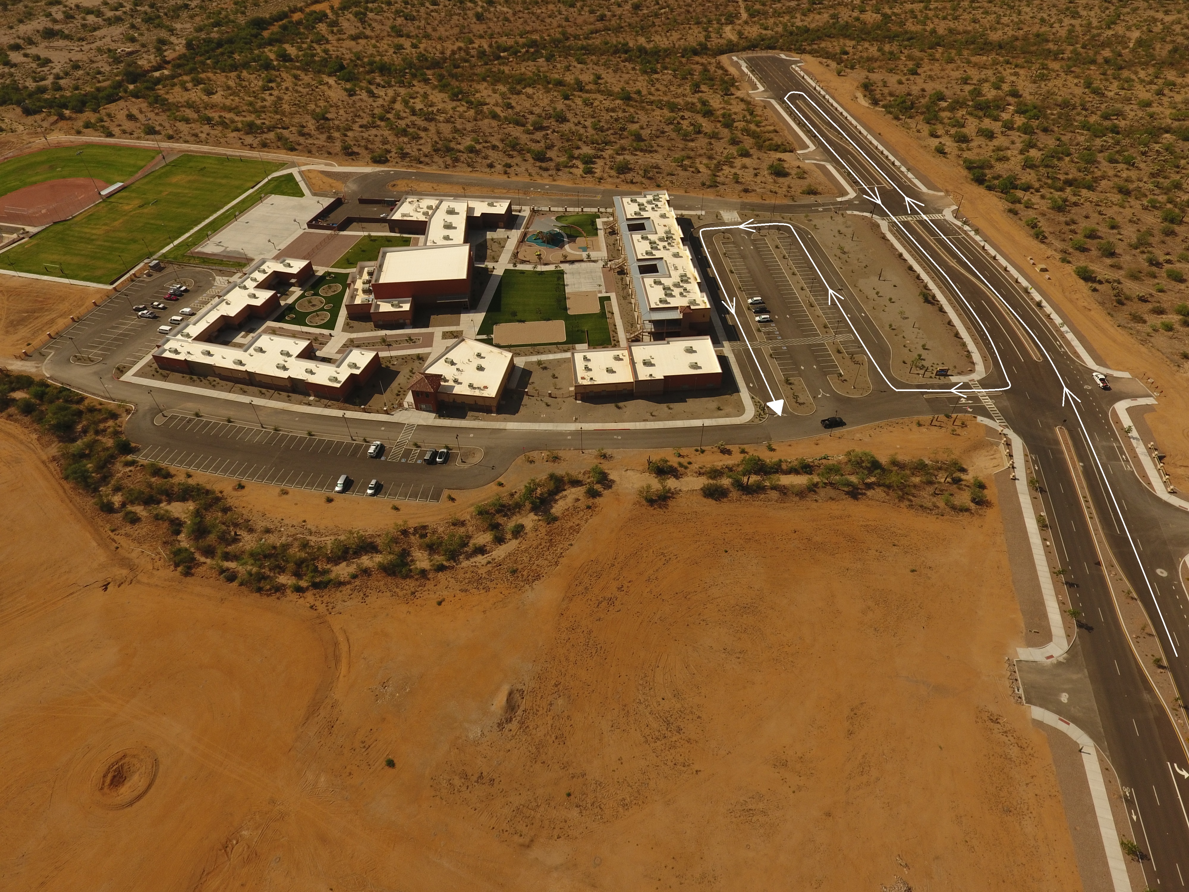 Wrightson Ridge DROP OFF-PICK UP AERIAL VIEW