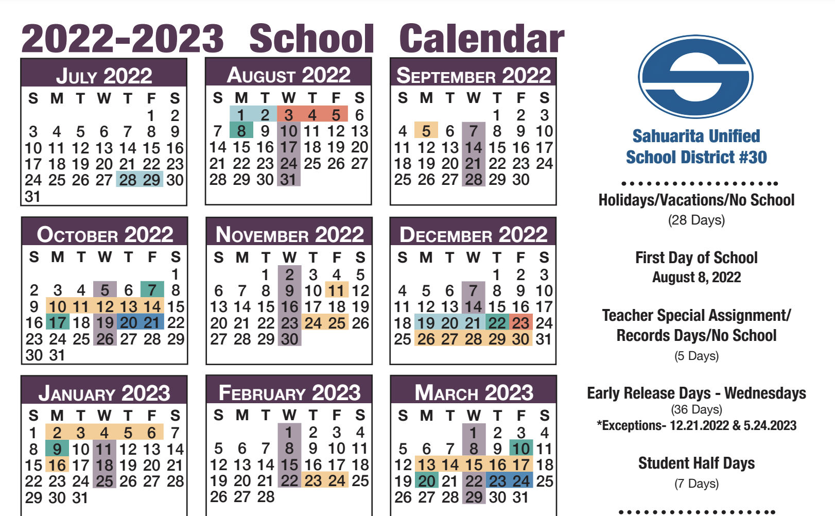 2022.2023 Calendar Board Approved