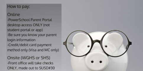 Flyer on outstanding fee balances. Explaining where to pay.