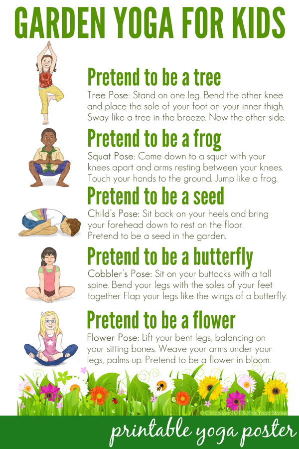Yoga for Kids: Garden Themed Yoga Complete With Printable Poster