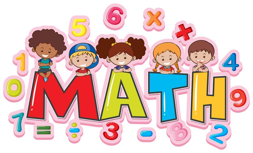 Font design for word math with happy kids 433095 Vector Art at Vecteezy