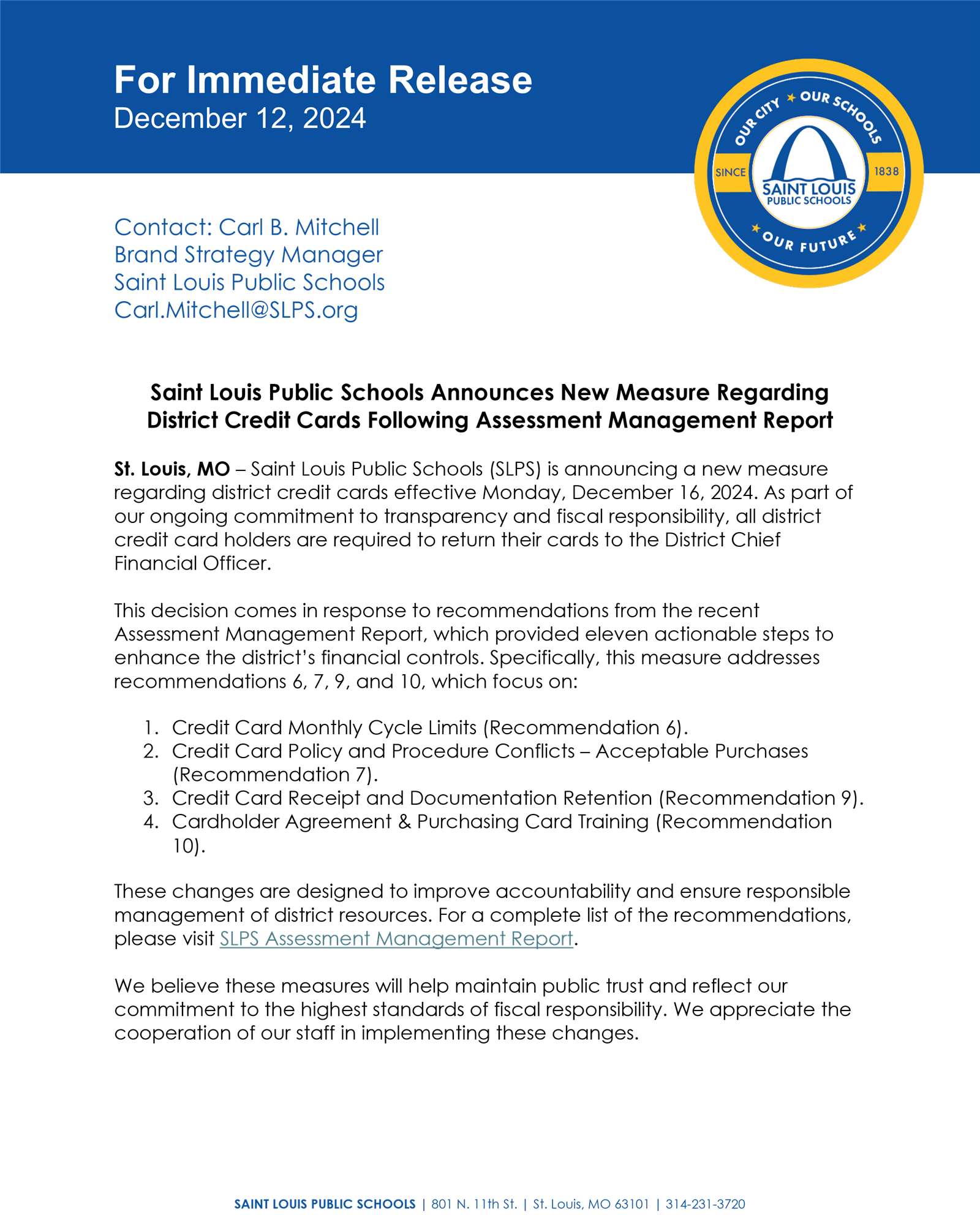 press release for 12-12-2024