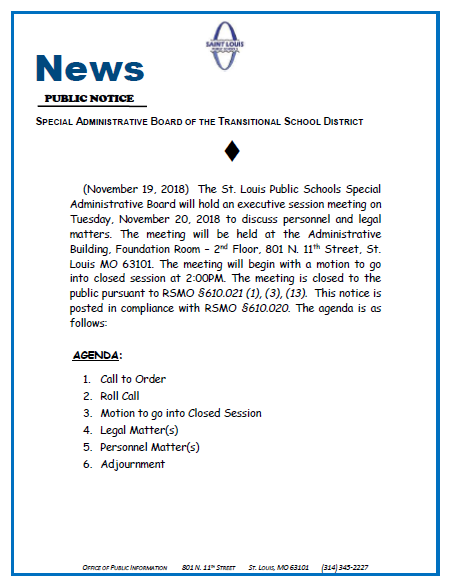 Closed Session Meeting 