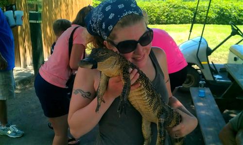Ms. Simpson wrestles alligators! Ms. Simpson wrestles alligators!