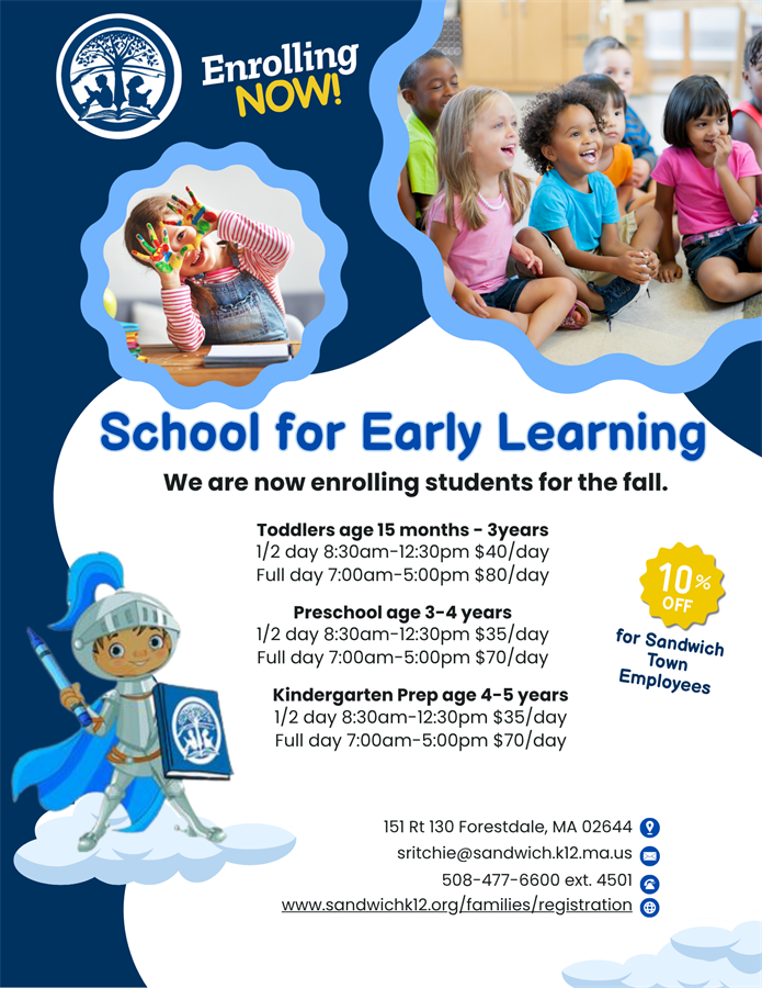 This is the image for the news article titled School for Early Learning - Fall Enrollment
