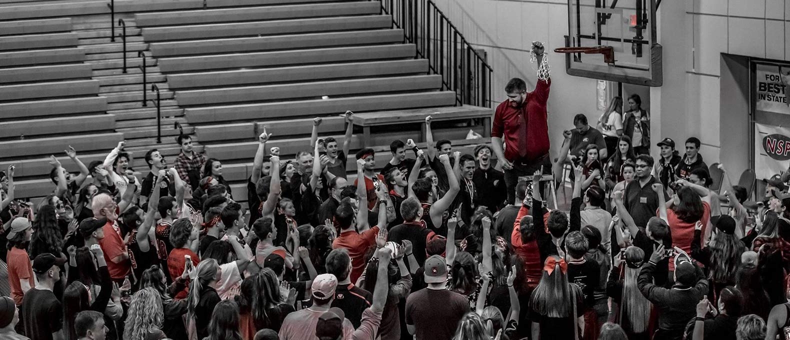 Coach Hill Cutting the Net