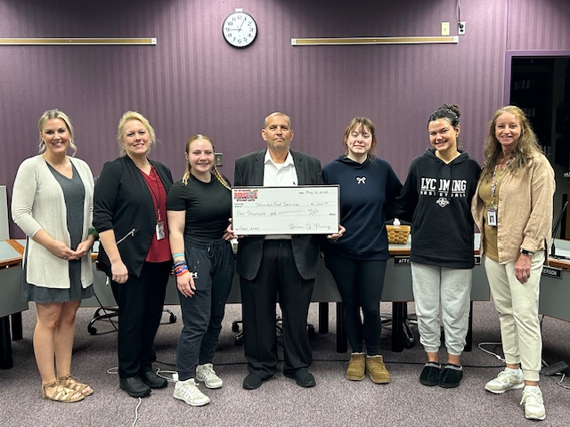 School Board President and local businessman Brian G. Persing donated $1000 towards the meal served at this year’s prom, cate