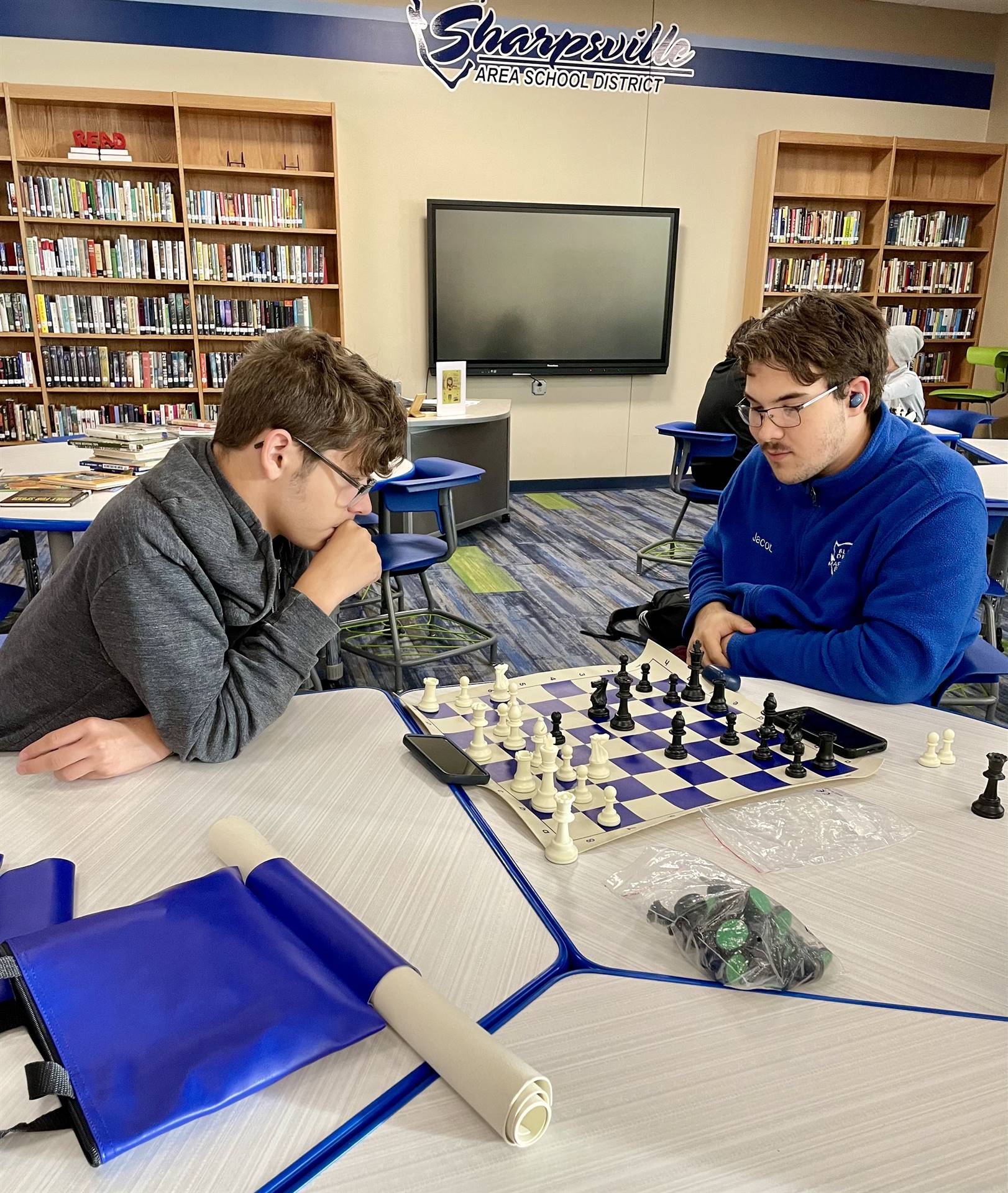 Chess Club members playing a game of chess