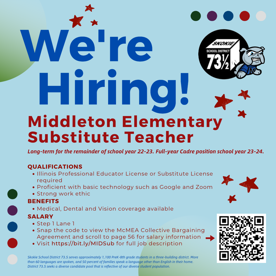 Middleton Substitute Teacher flyer