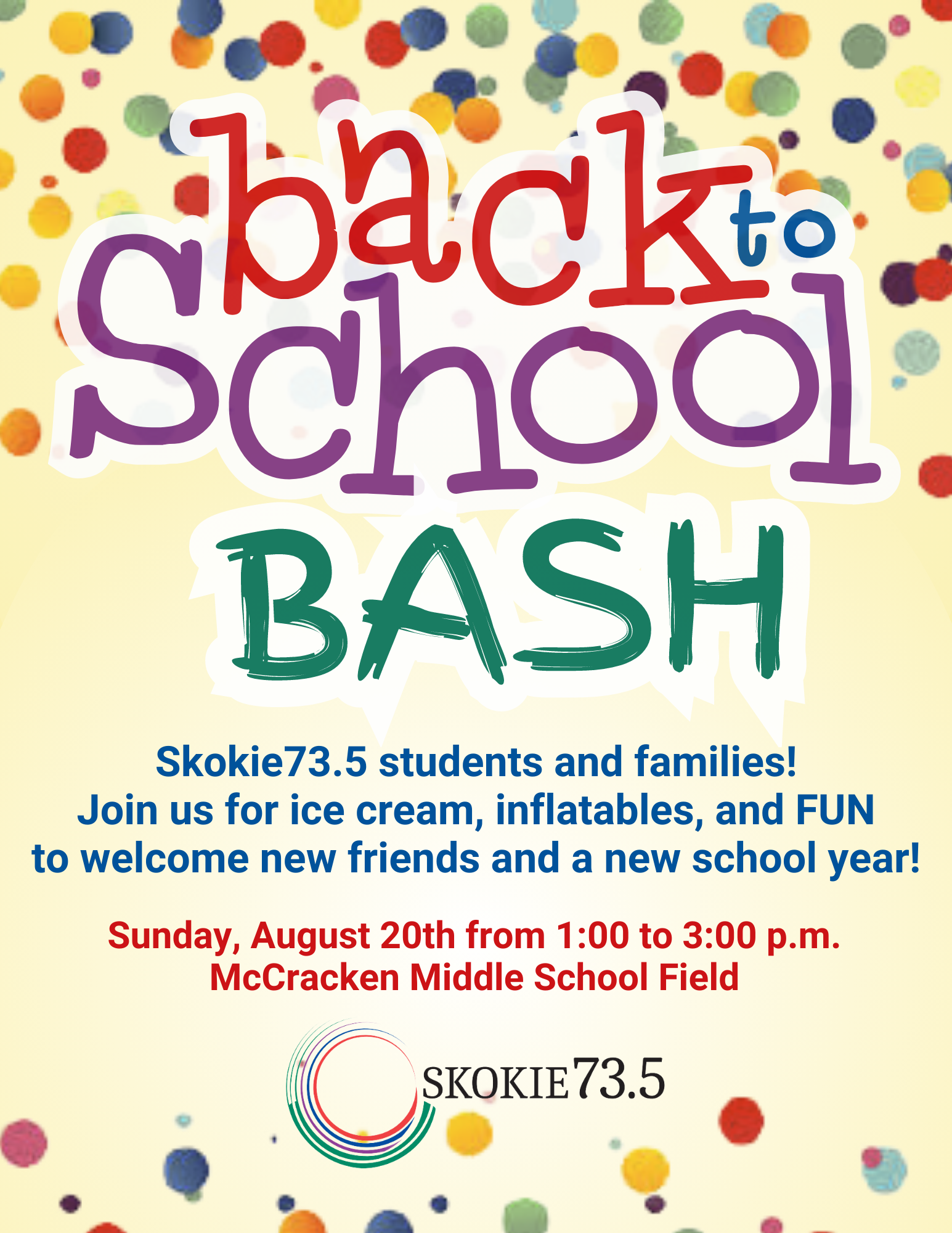 Back to School Bash flyer