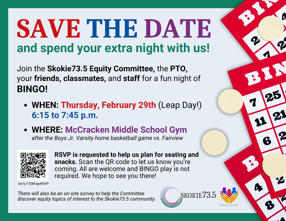 SAVE THE DATE for BINGO Night flyer