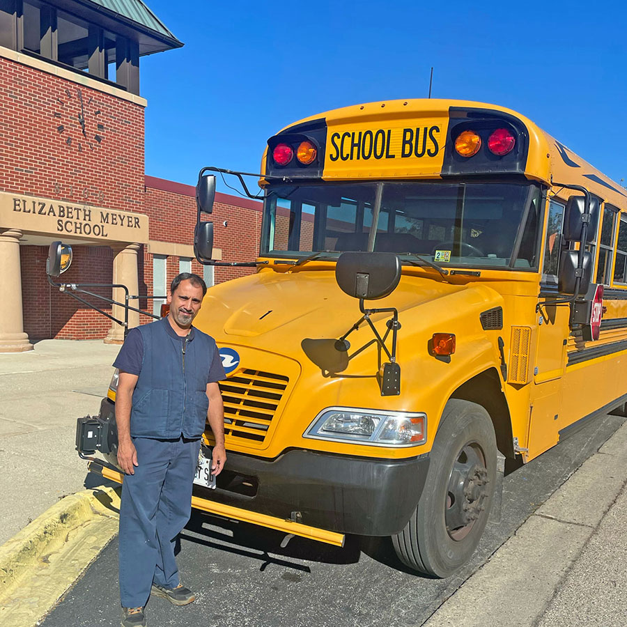 Mr. Jorge and his bus