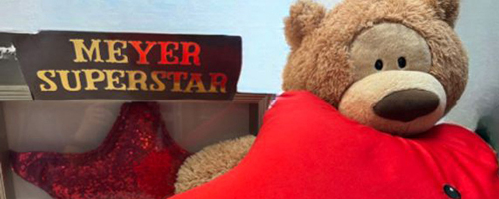 Photo of Meyer Shining Star and Mr. Mac bear