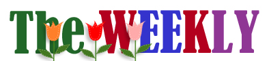 The Weekly masthead with flowers