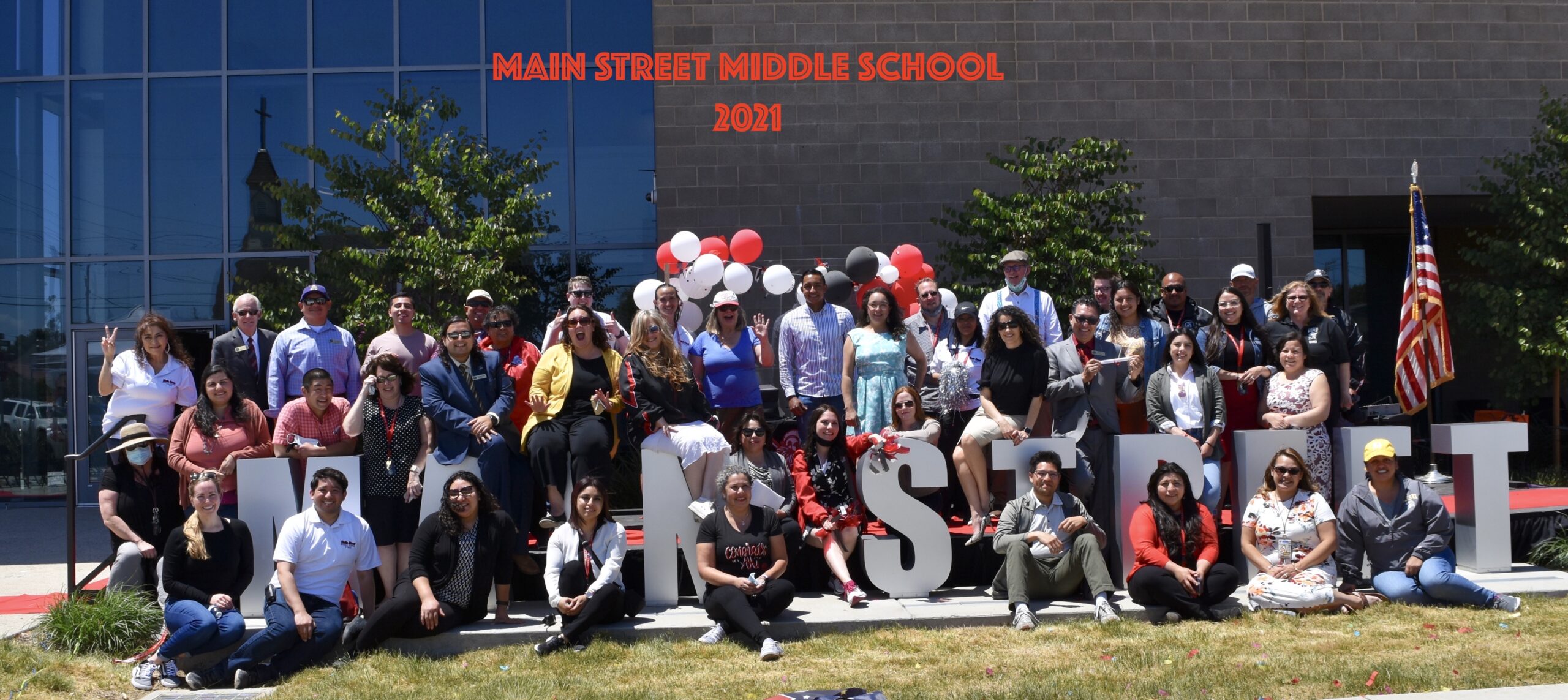 Staff Picture in front of Main Street