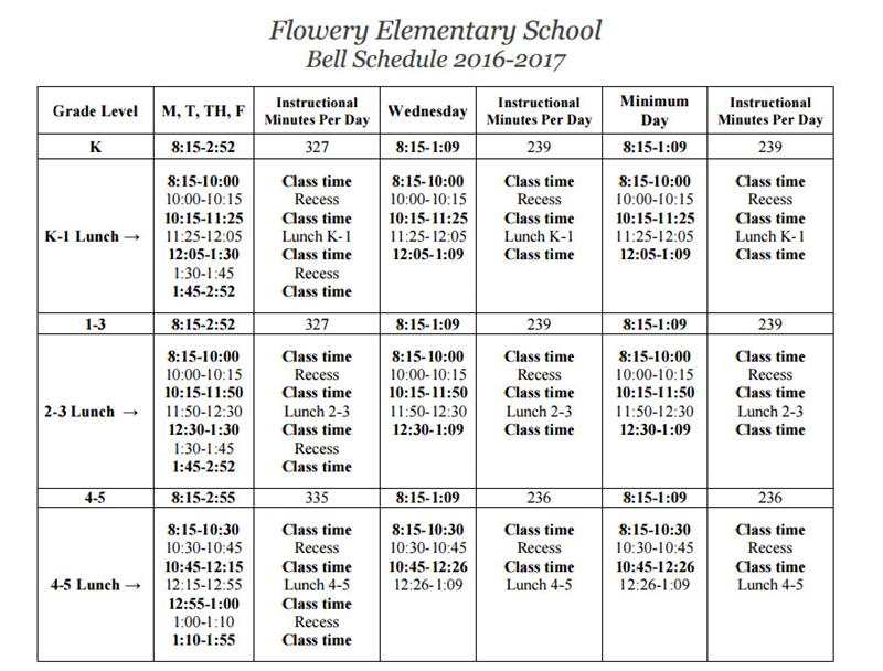 Daily Schedule 