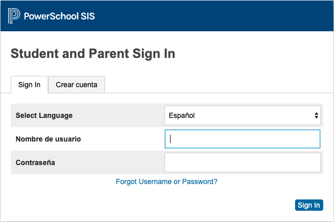 PowerSchool Español 