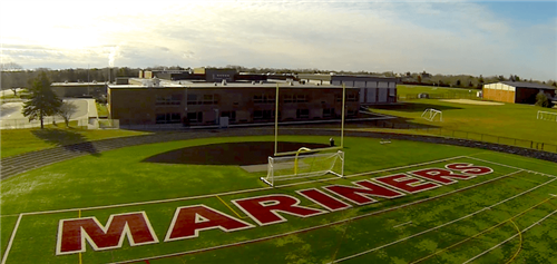 aeriel image of the Southampton high school football field