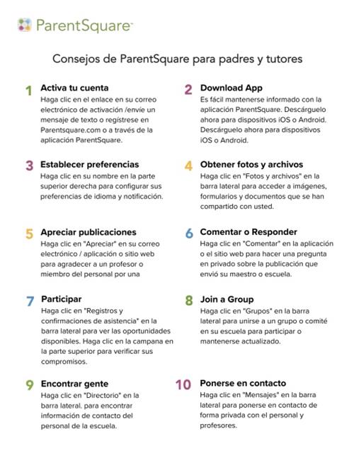 Tips for parents & guardians (Español)