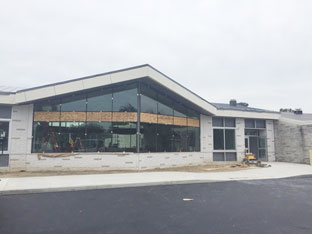 the facade of the new Forest Park School library