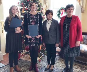 two students honored by two women