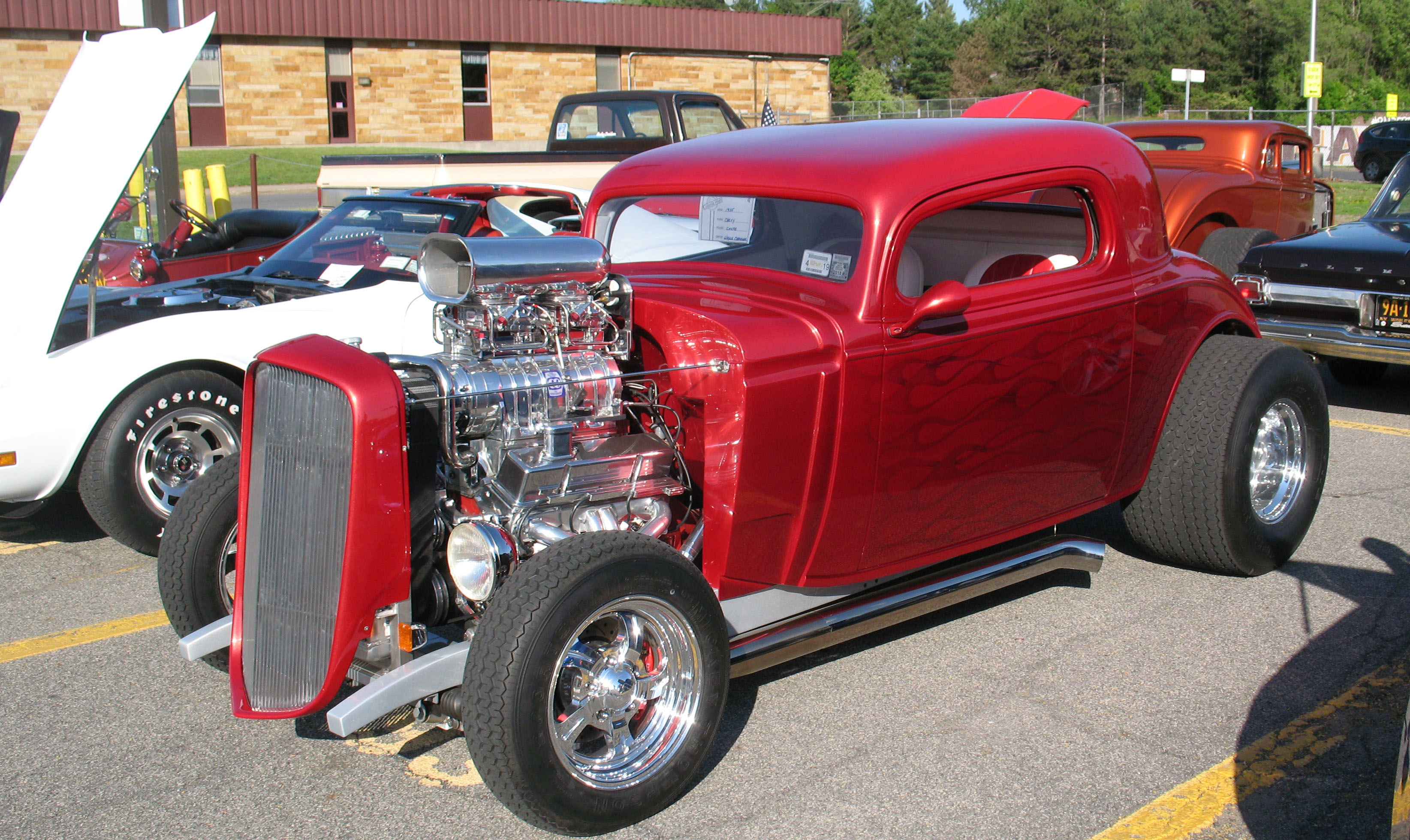 hot rod car red