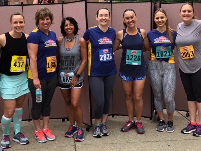 group of teachers in their running gear