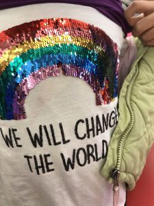 we will change the world message on a t shirt