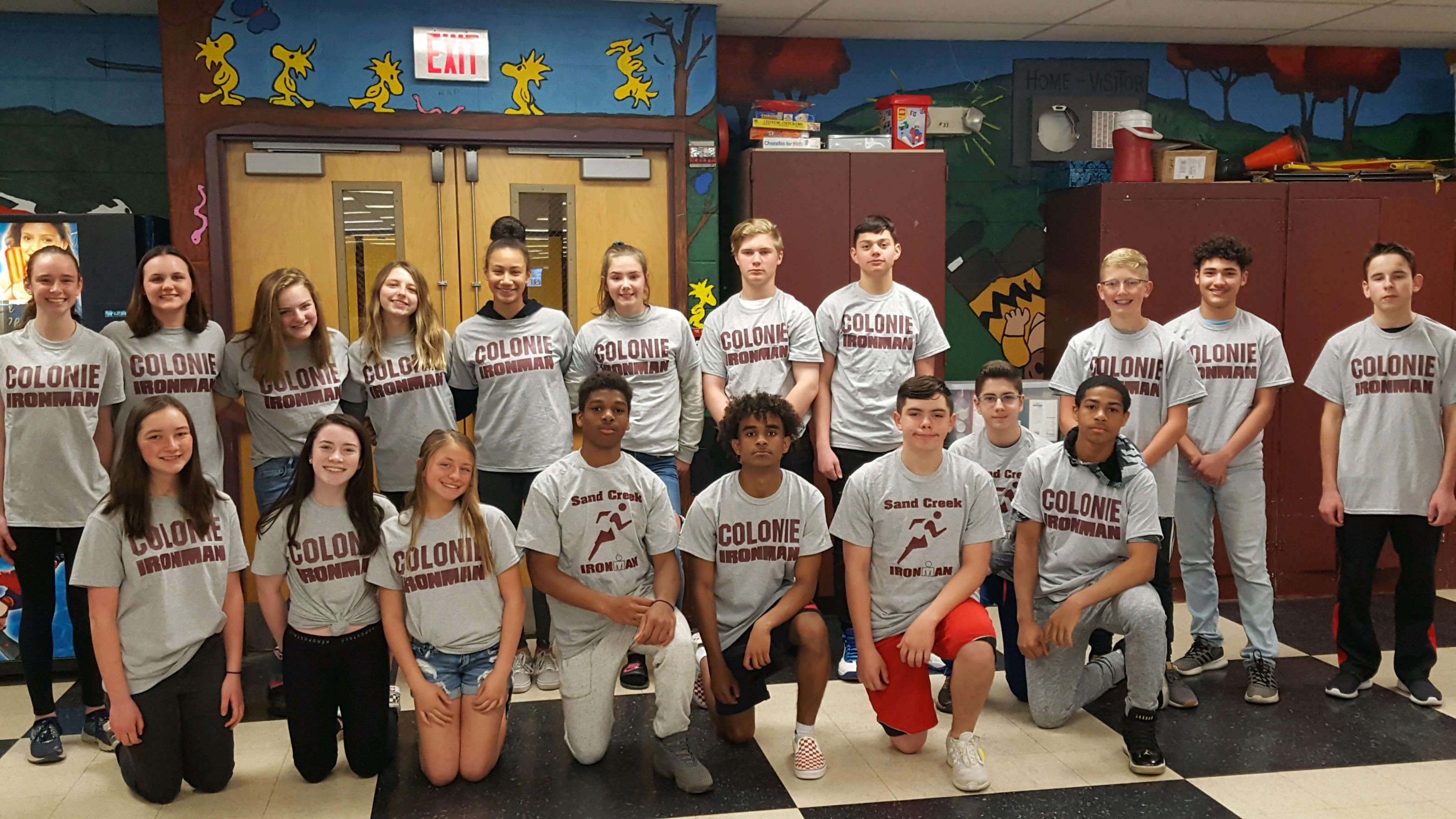 group of students in t shirts