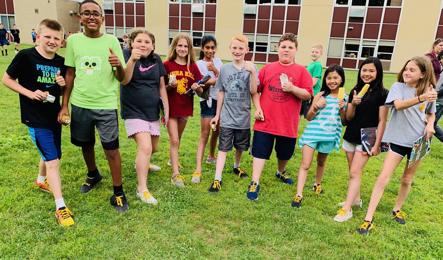 group of students at field day