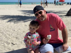 CCHS Class of 2000 graduate Tim Egan and his daughter Natalie.