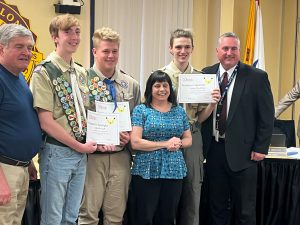 On Tuesday, April 12, three CCHS Boy Scouts students were recognized by the South Colonie Board of Education for achieving the rank of Eagle Scout.