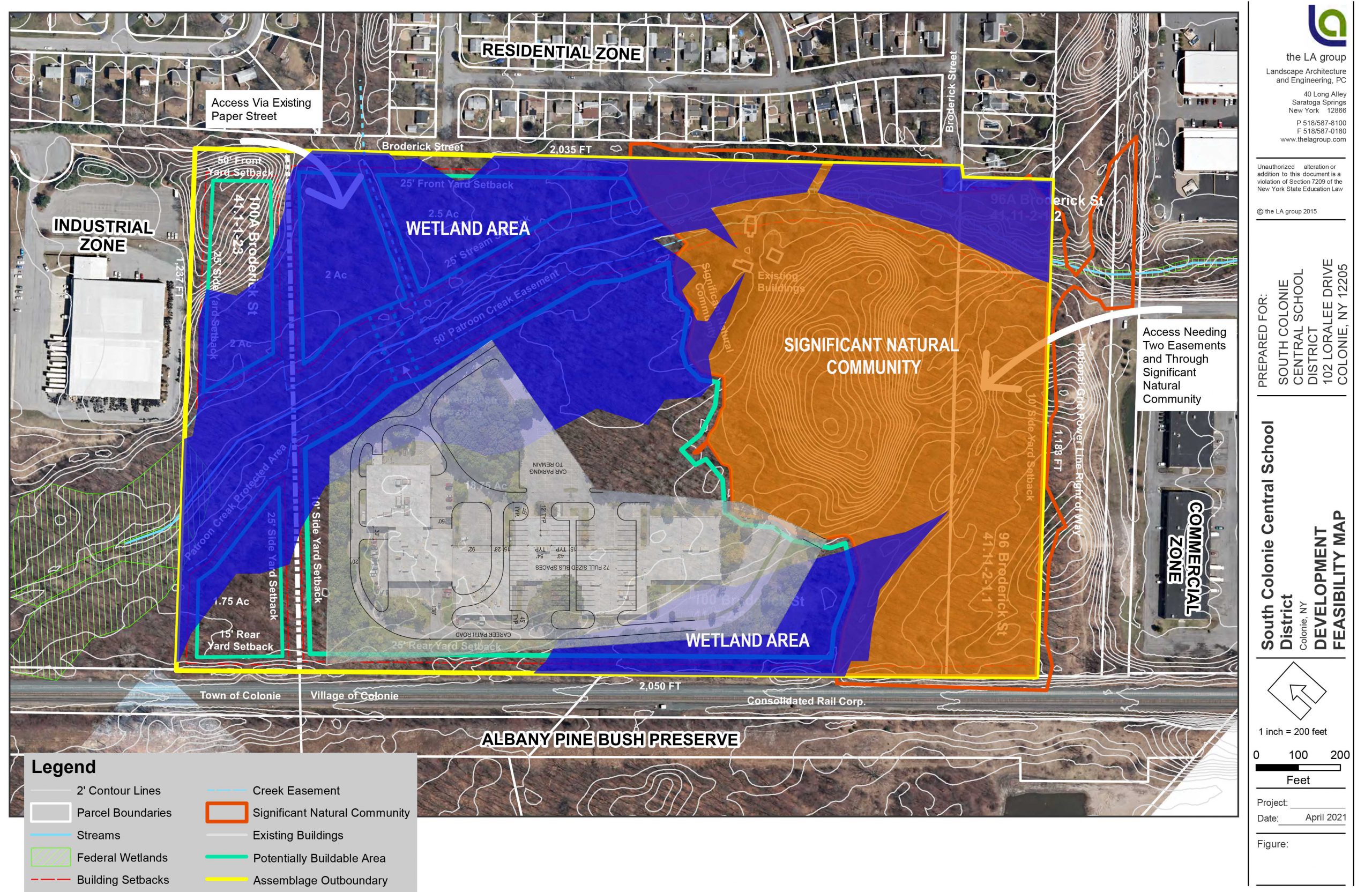 image of the Broderick Street Property showing an overlay of the Watervliet Property area