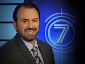 CCHS Class of 2003 graduate Zachary Grady on the set at CBS-affiliate WWNY-7 in Watertown, New York. He's currently a Multimedia Journalist and Field Reporter for the news station.