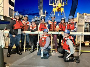 Sebert with Rutgers University's scientific research project PUFINS at Sea