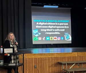 Teacher presenting to students