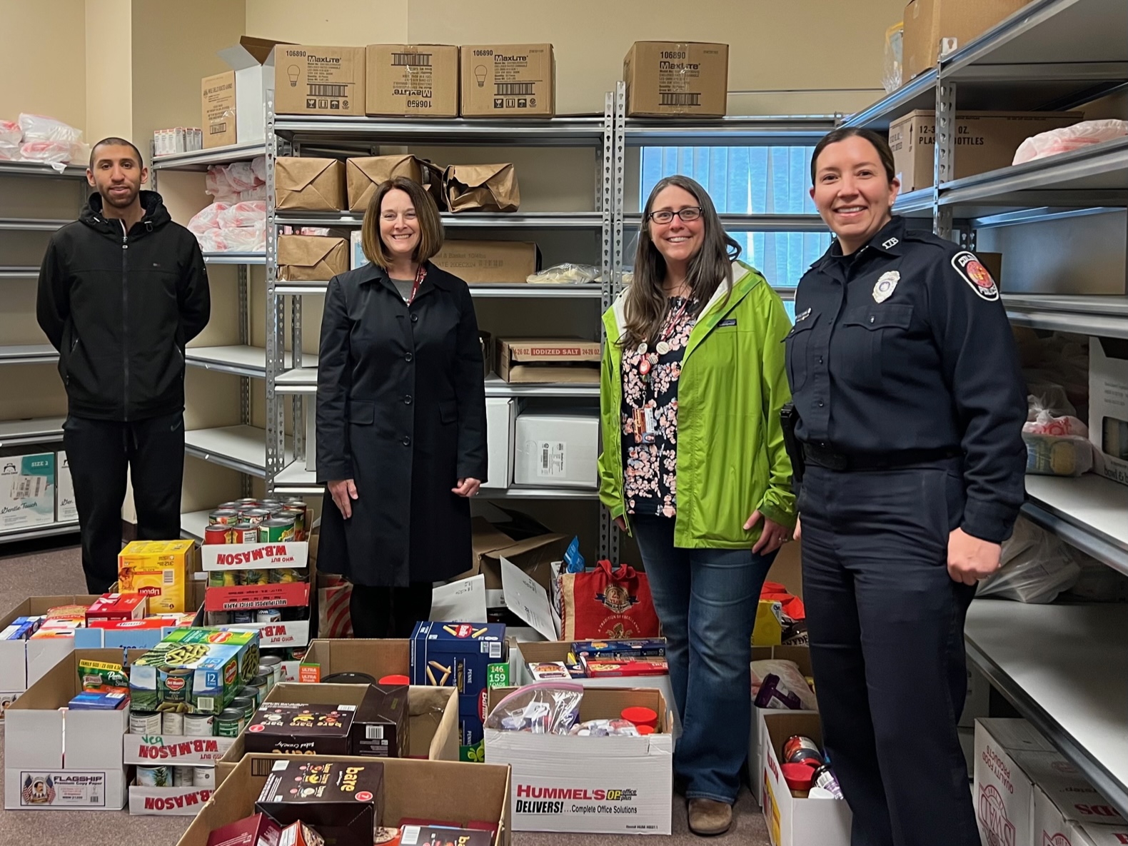 Volunteers dropping off donations at the Islamic Center of the Capital District