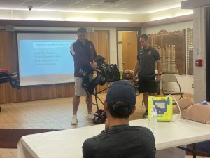 Colonie football coaches explain how to properly fit players for equipment. 