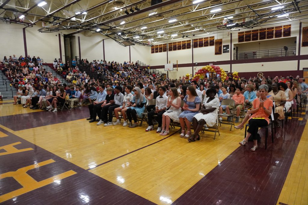 Sand Creek moving up ceremony held in the high school MUG.