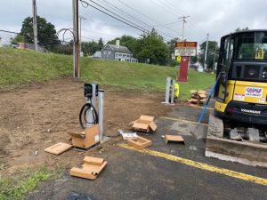 installation of EV charging stations at a school.