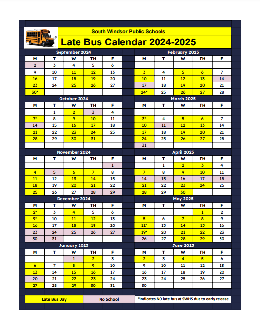 Late Bus Schedule