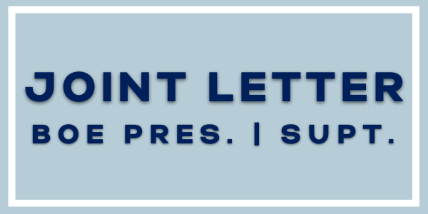 Joint letter from board president and superintendent