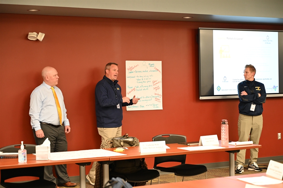 Photo of long-range planning PE and athletics team