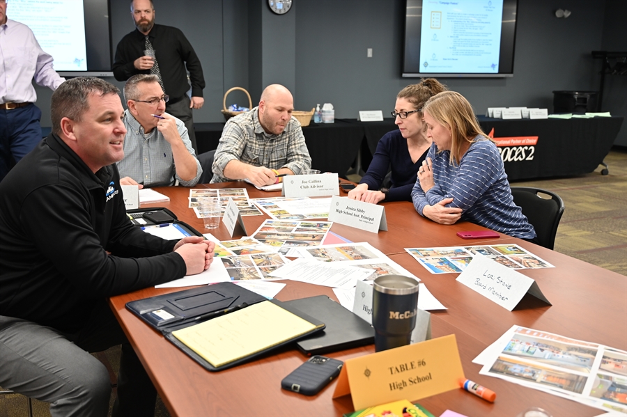 Photo of long-range planning HS team