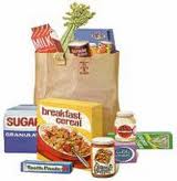 Grocery bag of food Grocery bag of food